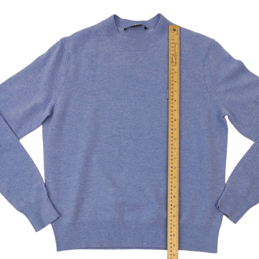 Acne Studios Face Wool Sweater Crew Neck Pullover Unisex XS Purple Long Sleeve - Picture 8 of 12